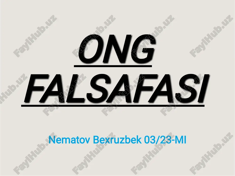 ong falsafasi — PDF