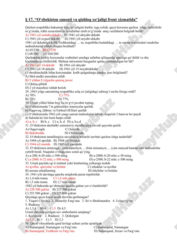 o‘zbekiston sanoati va qishloq xo‘jaligi front xizmatida — DOCX
