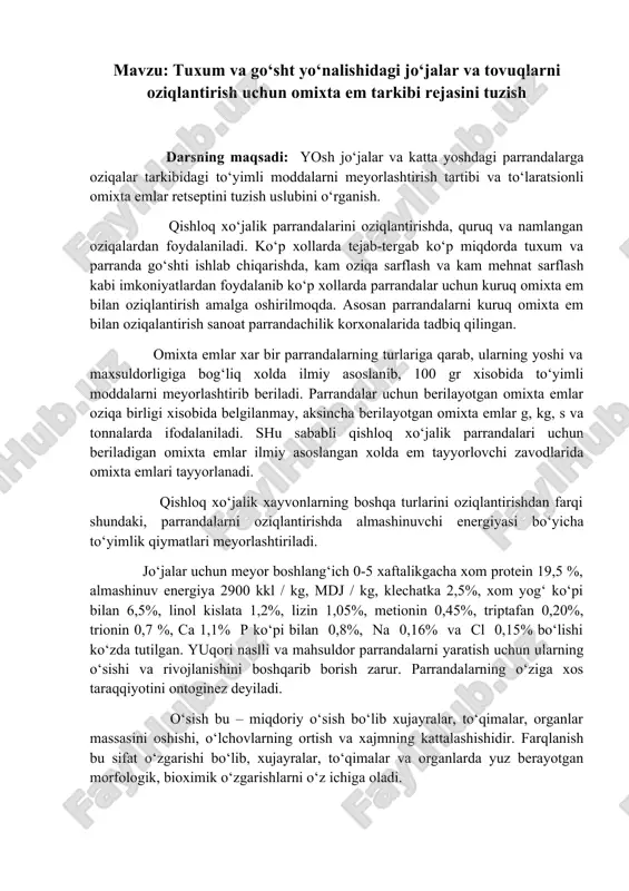 omixta emlar tayyorlash — DOCX
