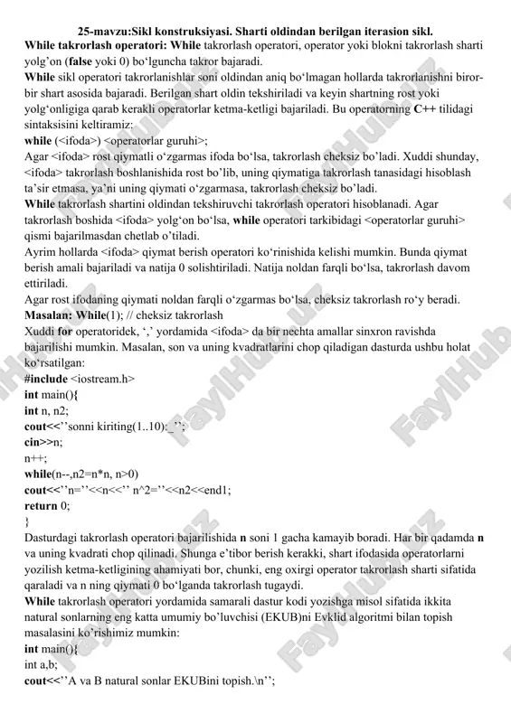 sikl konstruksiyasi — DOCX