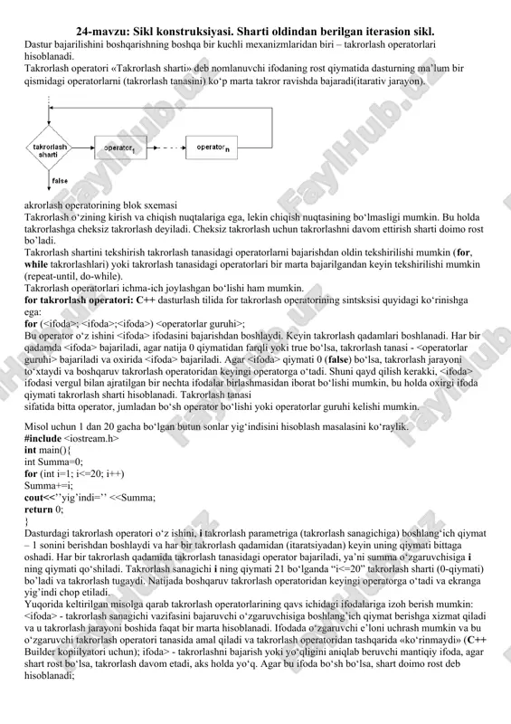 sikl konstruksiyasi — DOCX