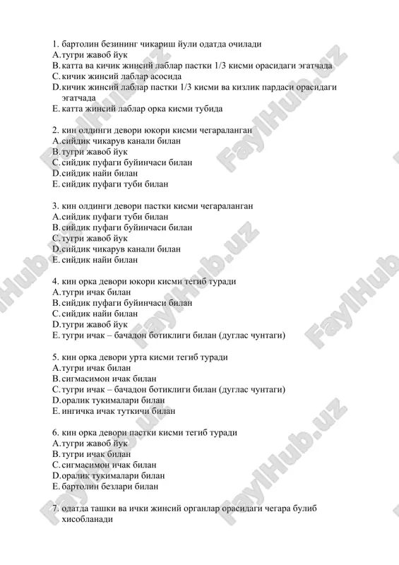 bartolin bezlari — DOCX