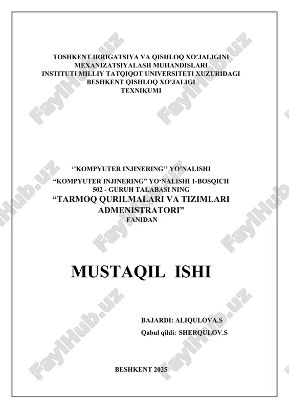 mobil aloqa tizimlarini ko‘rib chiqish — DOCX