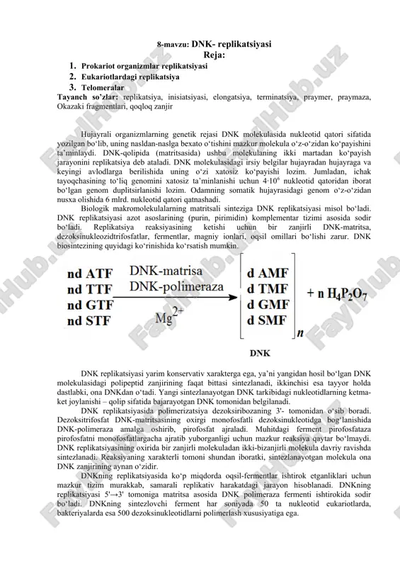 dnk- replikatsiyasi — DOCX