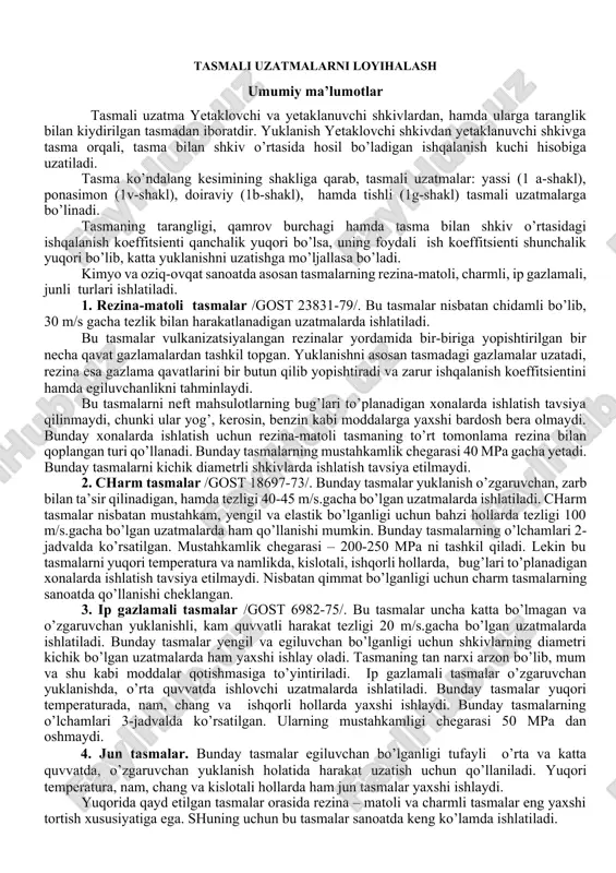 tasmali uzatmalar — DOCX