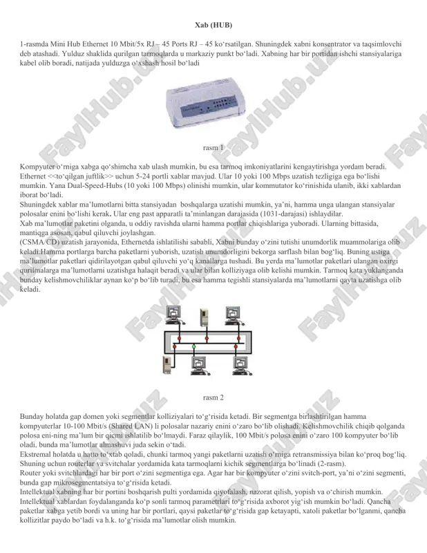 mini hub ethernet — DOCX