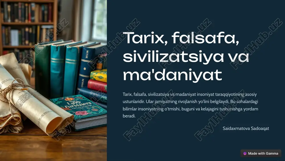 qadimgi sharq sivilizatsiyasi va o'zbek madaniyati — PDF