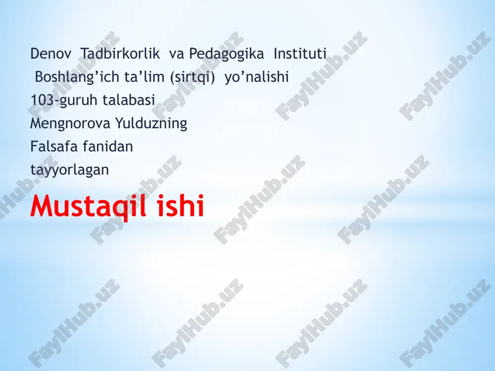hukmning tarkibi va xususiyatlari — PPTX