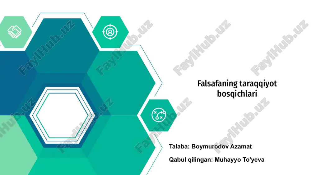 falsafaning taraqqiyot bosqichlari — PPTX
