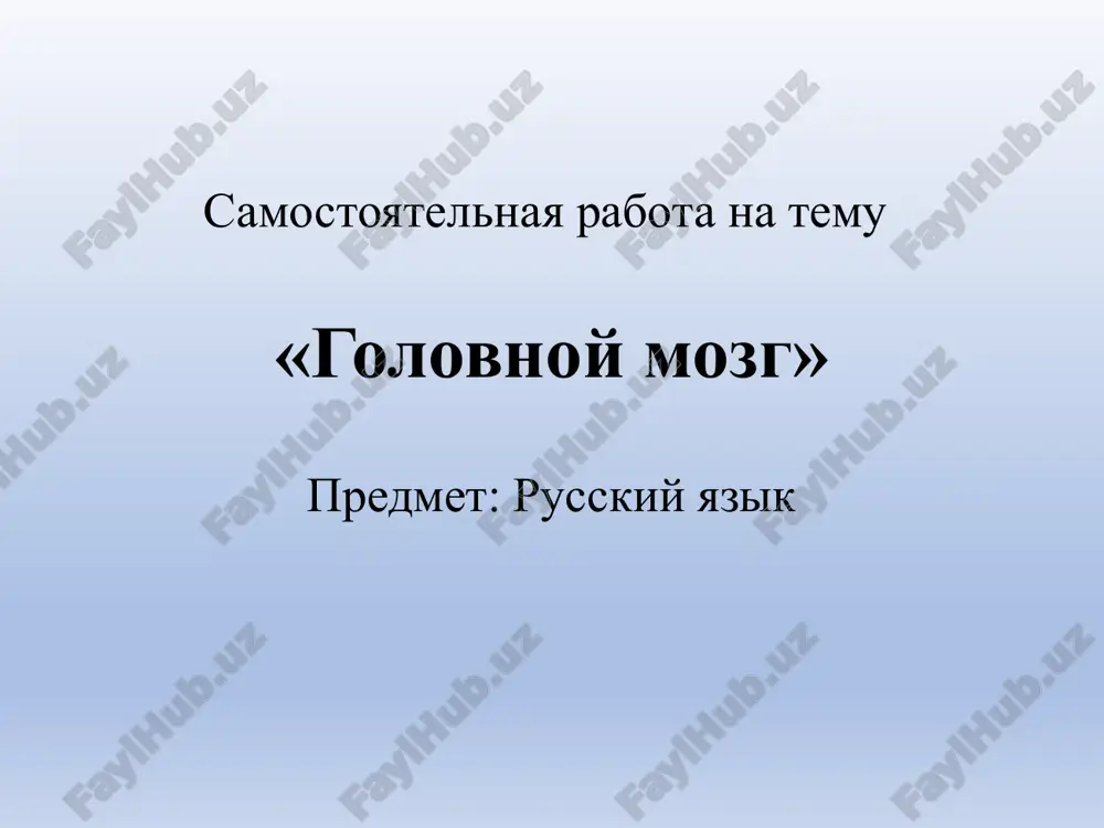 golovnoy mozg — PPTX