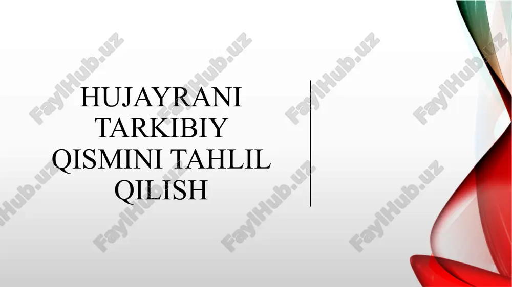 hujayra (cell) — PPTX
