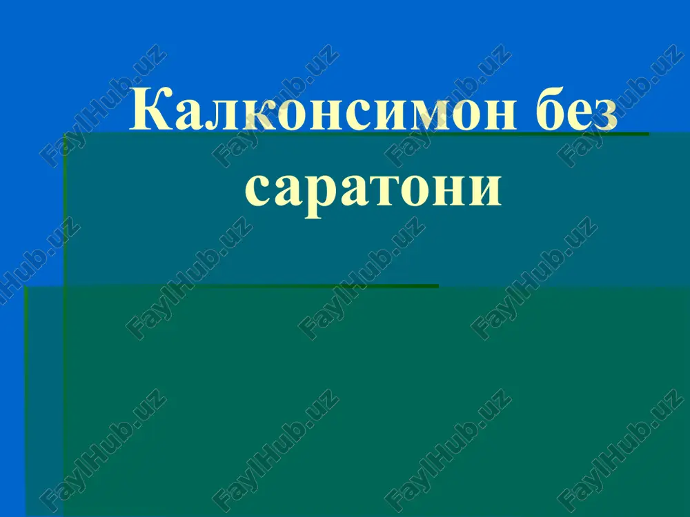 kalkonsimon bez saratoni — PPTX