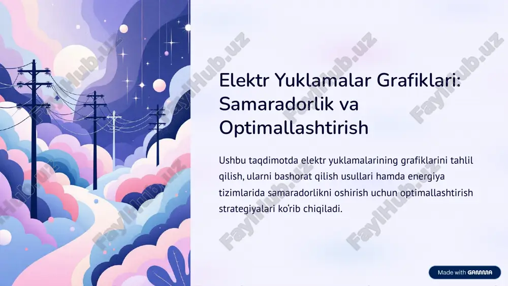 elektr yuklamalar grafiklari — PDF