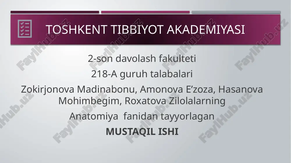 mustaqil ish — PPTX