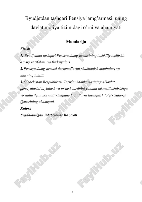 byudjetdan tashqari pensiya jamg’armasi — DOCX
