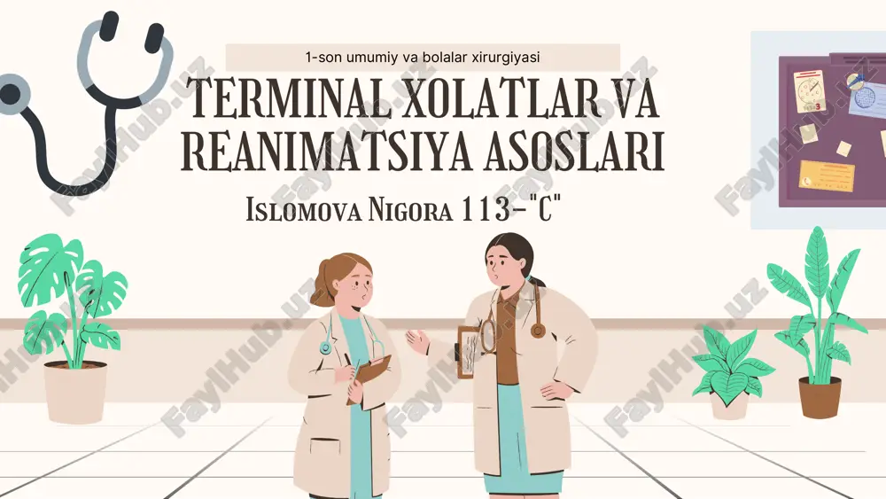 terminal holatlar va reanimatsiya asoslari — PDF