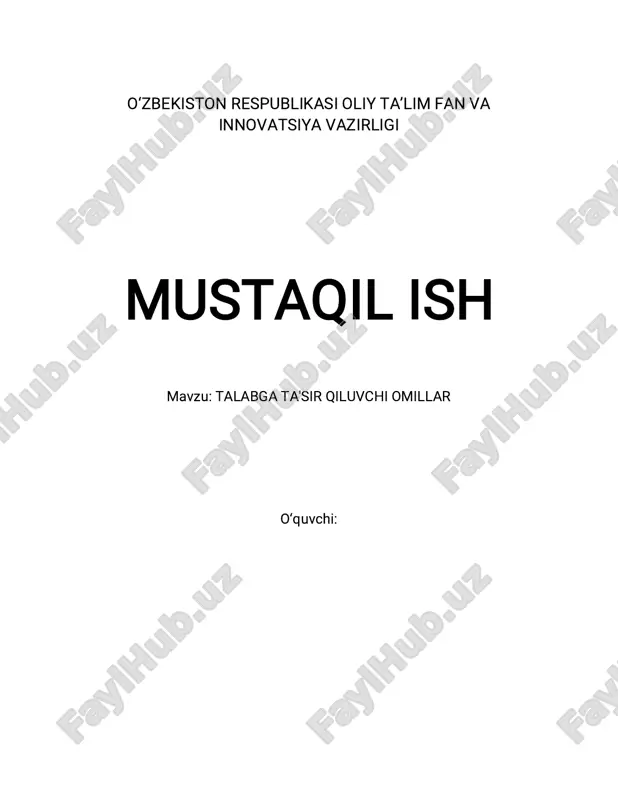 talabga ta'sir qiluvchi omillar — PDF