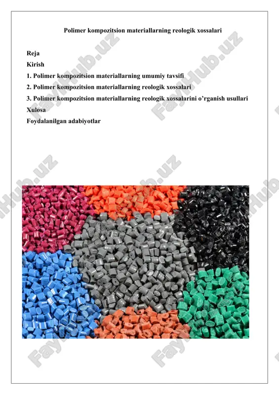polimer kompozitsion materiallar — DOCX
