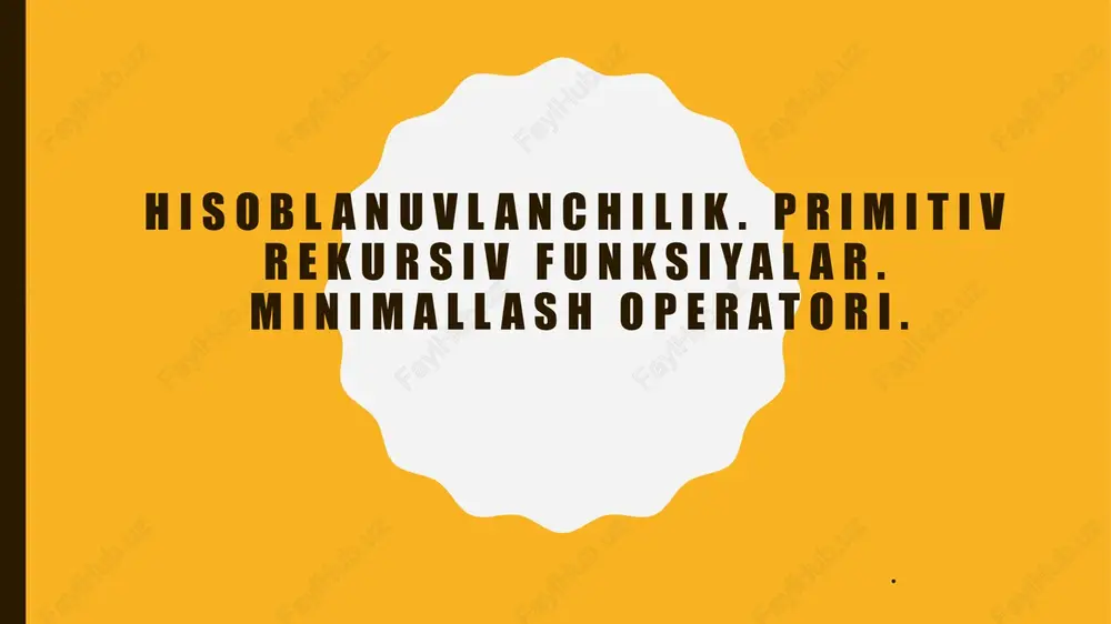 hisoblanuvchanlik — PPTX