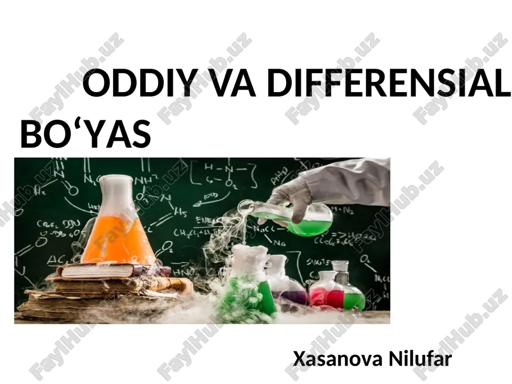 oddiyvadifferensial bo‘yash — PPTX