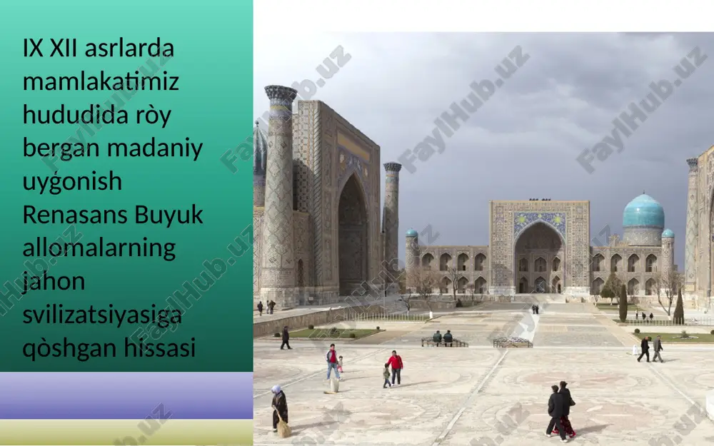 muhammad ibn muso al-xorazmiyning mavzusiga oid darslik — PPTX