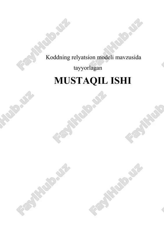 relyatsion modeli — DOCX