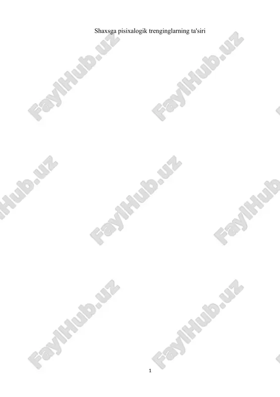 psixologik treninglar — DOCX