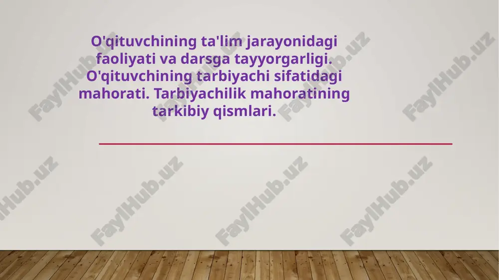 tarbiyachilik mahorati — PPTX