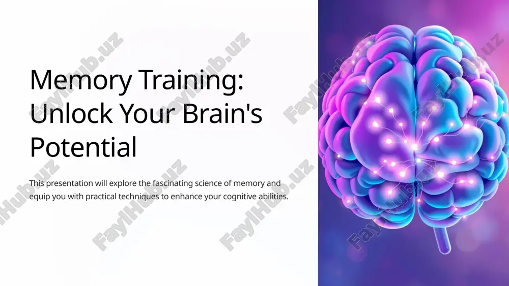 memory training: unlock your brain's potential — PPTX