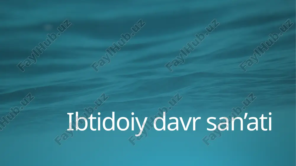 ibtidoiy davr san’ati — PPTX