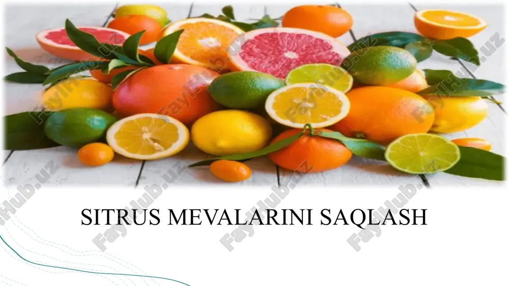 sitrusmevalarini saqlash — PPTX