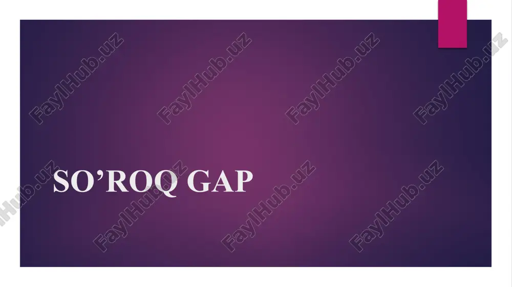 so’roq gap — PPTX