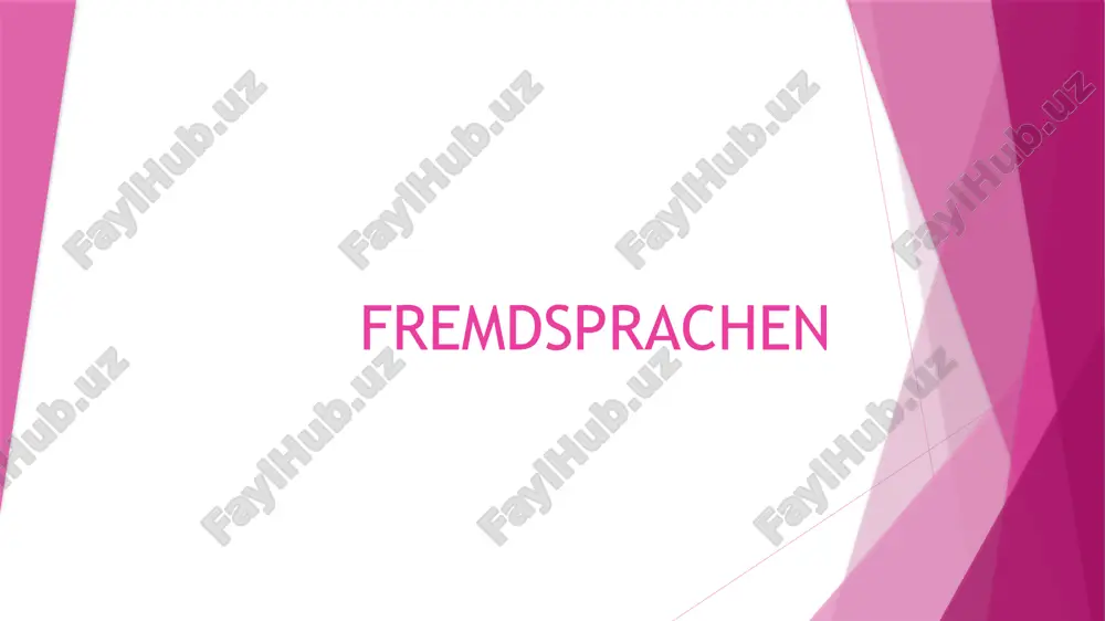fremdsprachen — PPTX