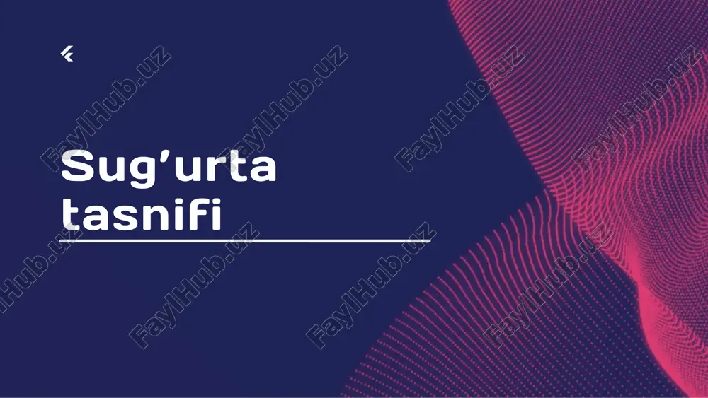 sug’urta tasnifi — PPTX