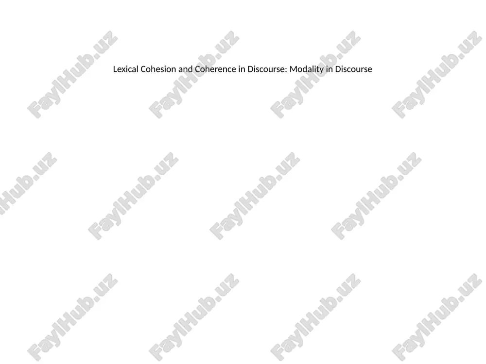 lexical cohesion and coherence in discourse — PPTX