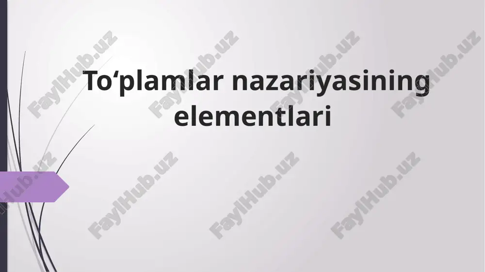 to‘plamlarnazariyasiningelementlari — PPTX
