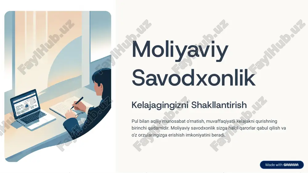 moliyaviy savodxonlik — PDF