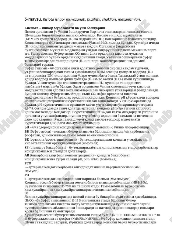 kislota ishqor muvozanati — DOCX
