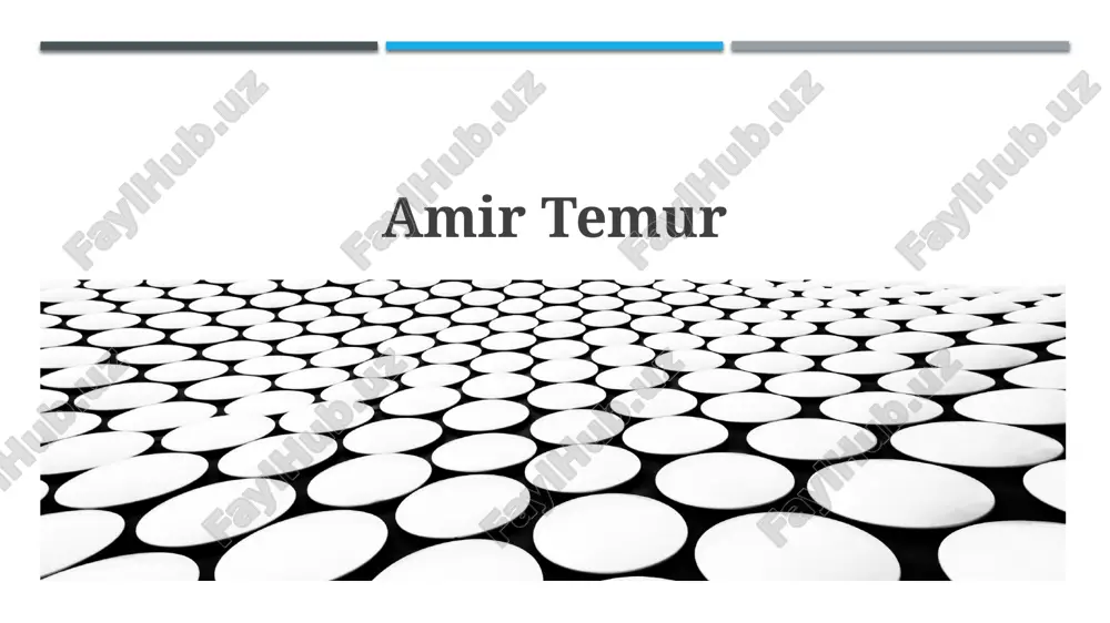 amir temurning hayoti va faoliyati — PPTX