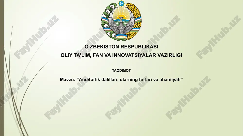 audit dalillari — PPTX