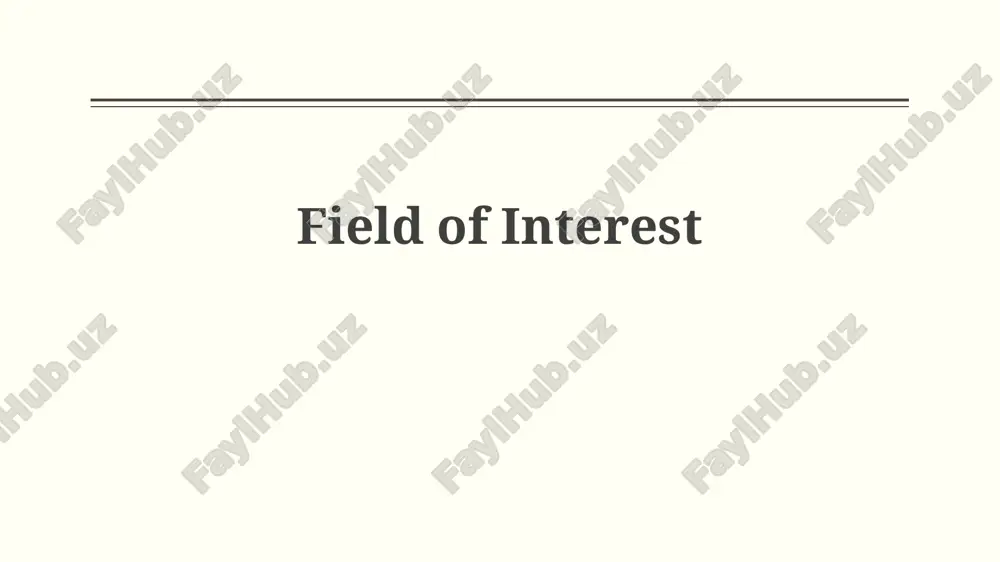 field of interest — PPTX