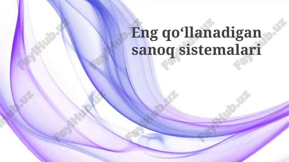 ikkilik sanoq sistemasi — PPTX