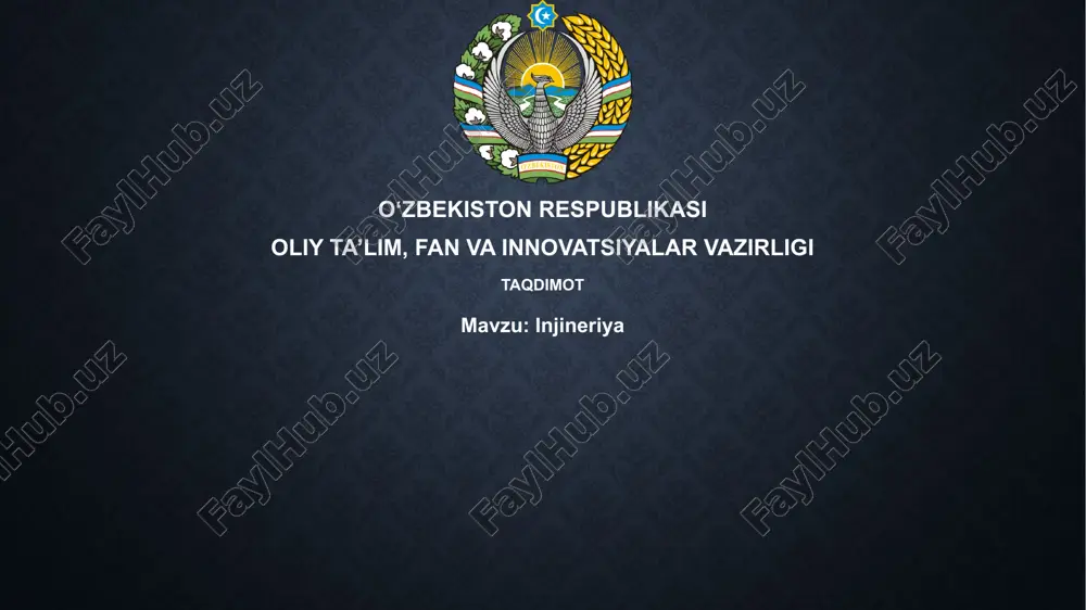 muhandislik asoslari — PPTX