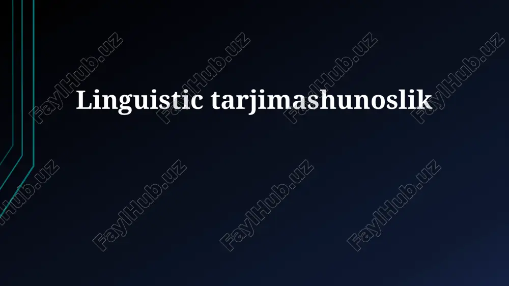 linguistic translation studies — PPTX