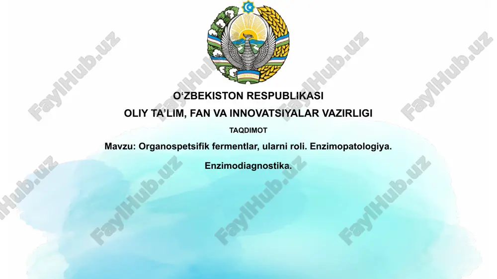 organospetsifik fermentlar — PPTX