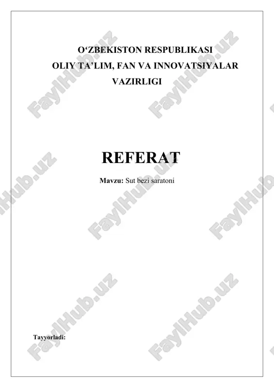 ko'krak bezi saratoni — DOCX