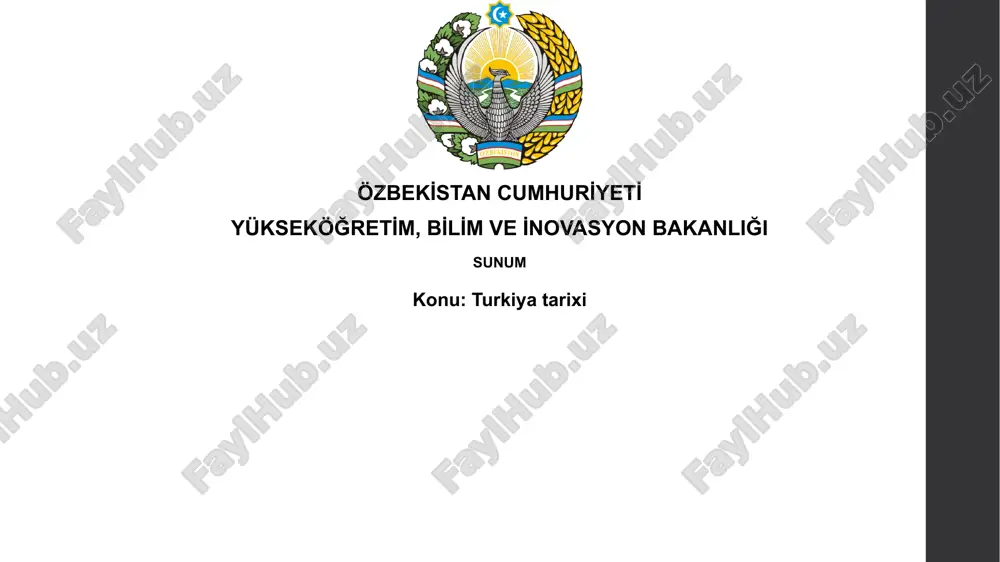 türkiye tarihine giriş — PPTX