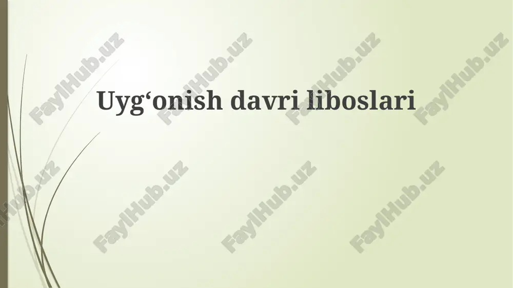 uygʻonishdavriliboslari — PPTX