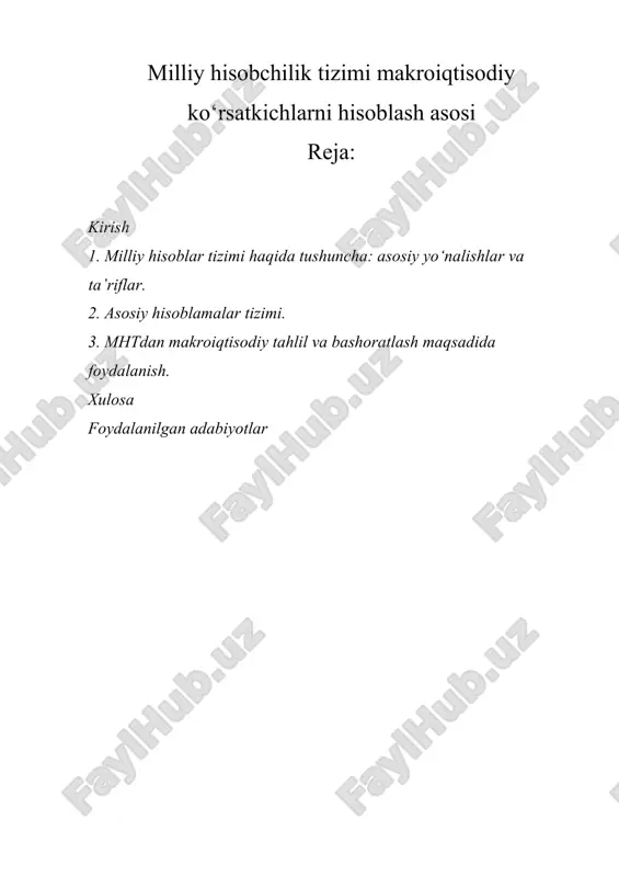 milliy hisobchilik tizimi — DOCX