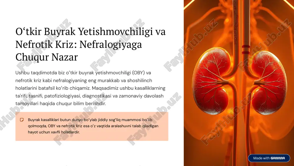 o»tkir buyrak yetishmovchiligi va nefrotik kriz — PDF